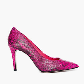 The Queen Fuchsia Pythn Leather Pump Women Shoe - Glamourous Grace