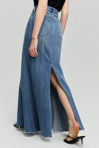 Ocean Wave Denim Skirt HJ821 - Glamourous Grace
