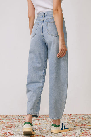 Queens Of Noise High Rise Barrel Jeans HJ026 [FINAL SALE] - Glamourous Grace