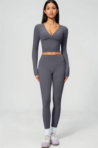 The Lox Long Sleeve Crop top Leggings 2-Piece Set