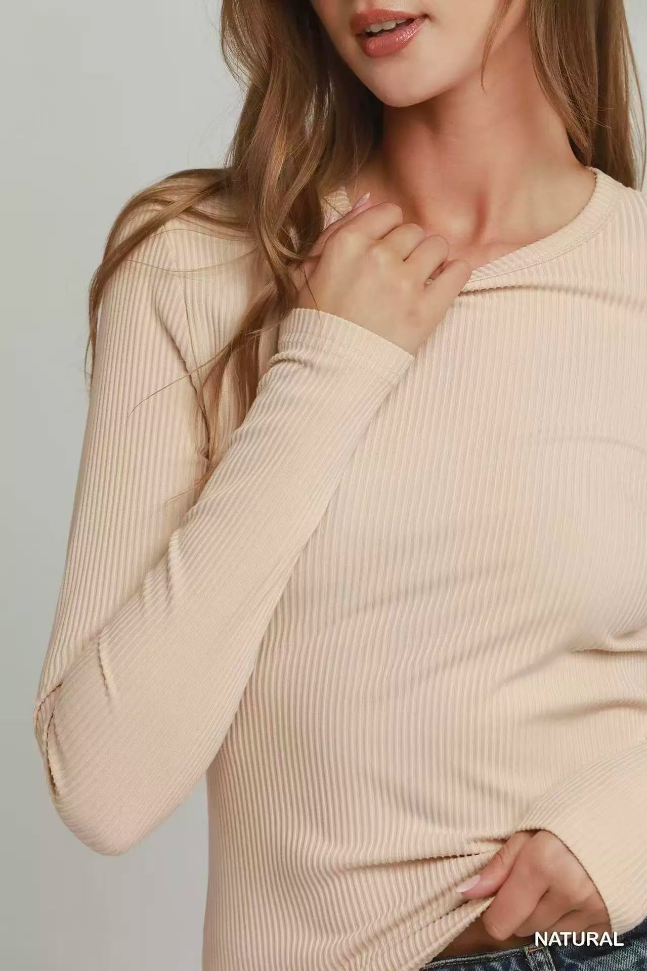 Umgee Brushed Rib Long Sleeve Top - Glamourous Grace