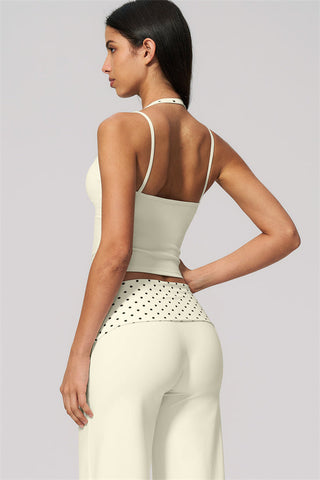 The Enliven Halter Tank Top Straight Leg Pants 2-Piece Set