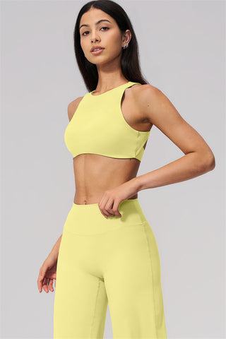 The Twirl Open Back Sports Bra Straight Leg Pants 2-Piece Set