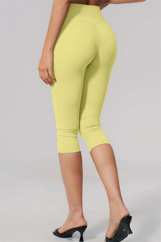 The Twirl Wide Strap Halter Crop Top Capri Leggings 2-Piece Set