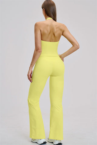 The Stride Crop Top Flared Leggings 2-Piece Set