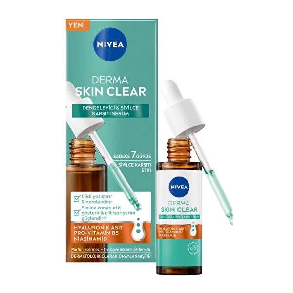 Nivea Derma Skin Clear Acne Treatment Serum - Anti-Acne Skincare for Acne-Prone Skin, Clinically Tested, 1.01 fl oz - Glamourous Grace