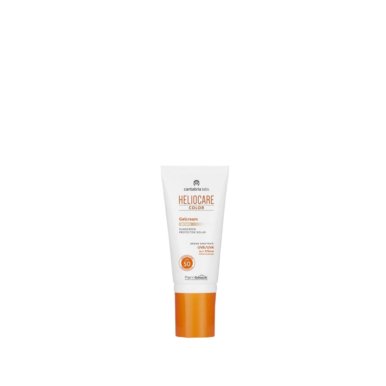 Heliocare Sunscreen Gel Cream Brown Spf 50 - Protects & Tints Skin with SPF 50 Protection - Glamourous Grace