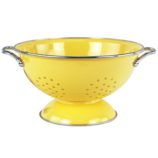 Powder Coated Colanders, Various Sizes, Lemon