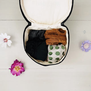 Round Lingerie Case – Cream - Glamourous Grace