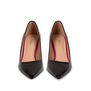 The Brunello Black Leather Pump Women Shoe - Glamourous Grace LLC