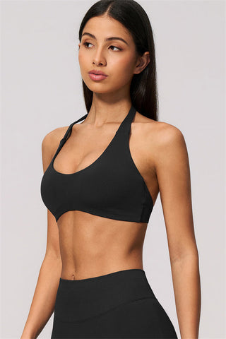 The Velvetine Halter Sports Bra Flared Leggings 2-Piece Set