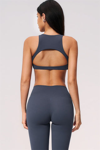The Twirl Open Back Sports Bra Capri Leggings 2-Piece Set