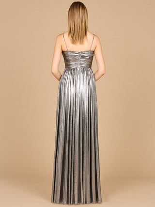 High Slit Metallic Jersey Dress - Glamourous Grace