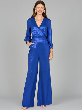 Metallic Shimmer Jumpsuit with Pockets - OUTLET - Glamourous Grace
