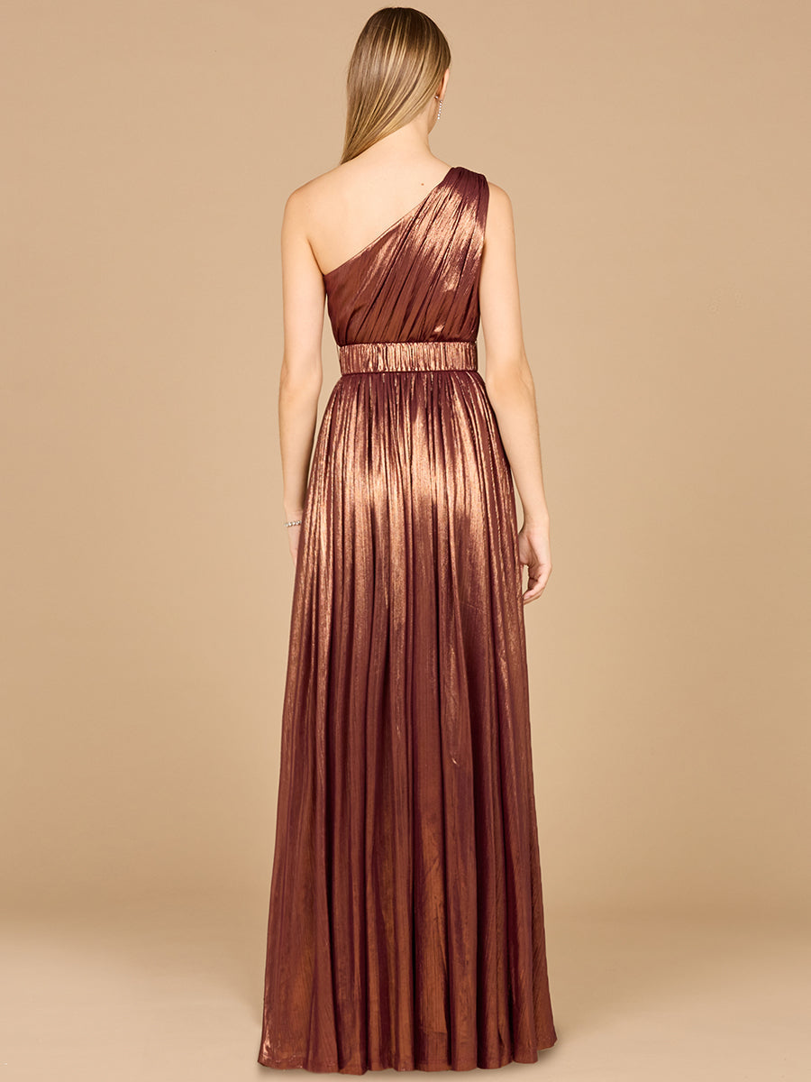 One Shoulder Metallic Dress - OUTLET - Glamourous Grace