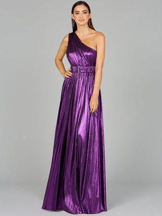 One Shoulder Metallic Dress - OUTLET - Glamourous Grace