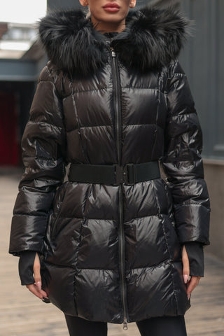 Cyrus Genuine Fur Down Fill Coat