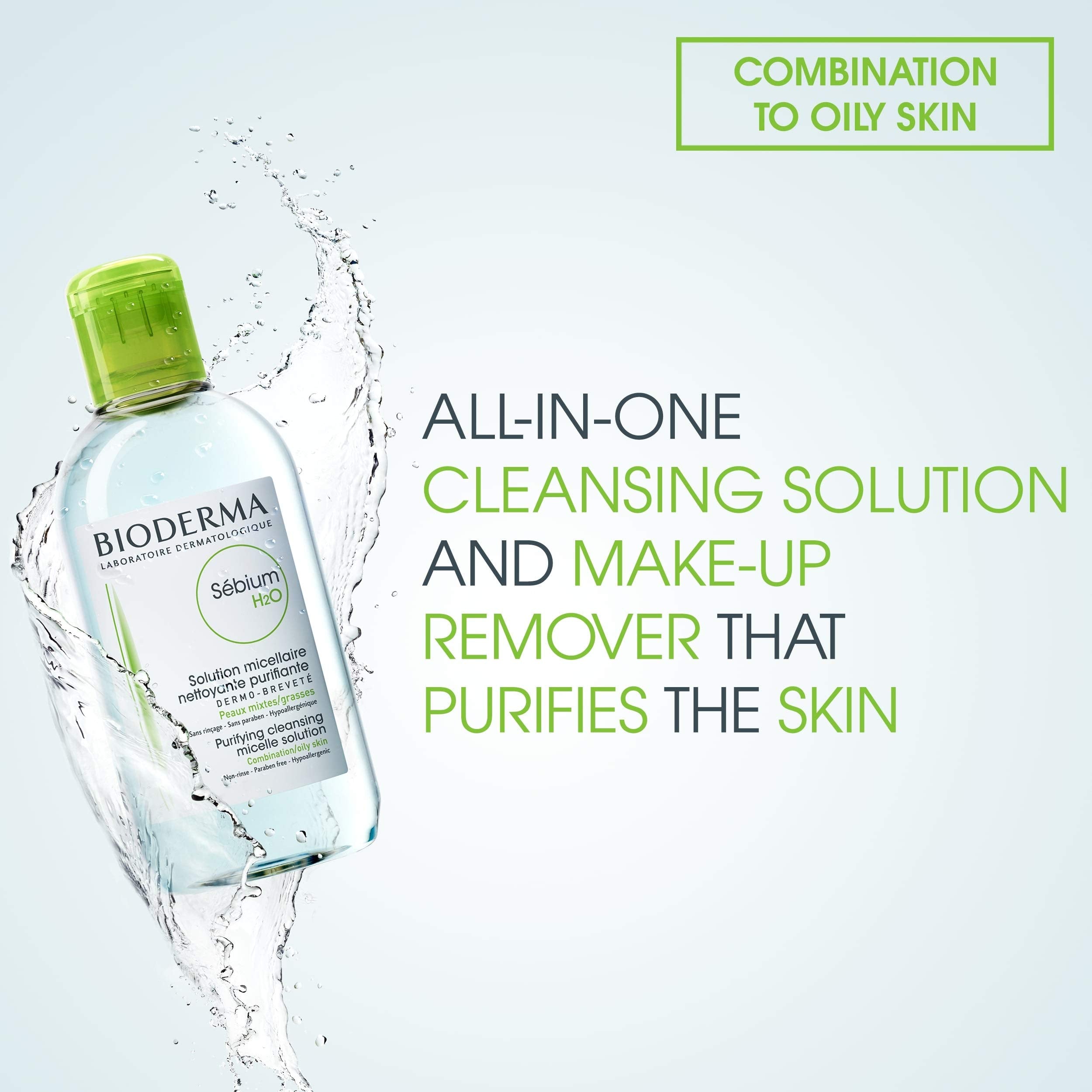 Bioderma Sebium Skincare Set for Oily Skin - Gentle Cleansing & Non-Comedogenic - Sebium H2O & Foaming Gel - Glamourous Grace