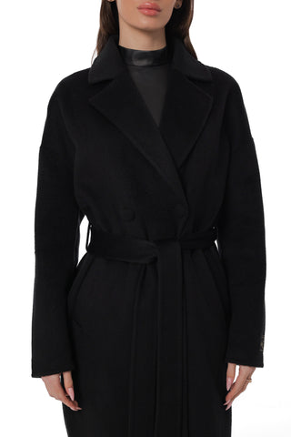 Noir Cashmere Blend Overcoat