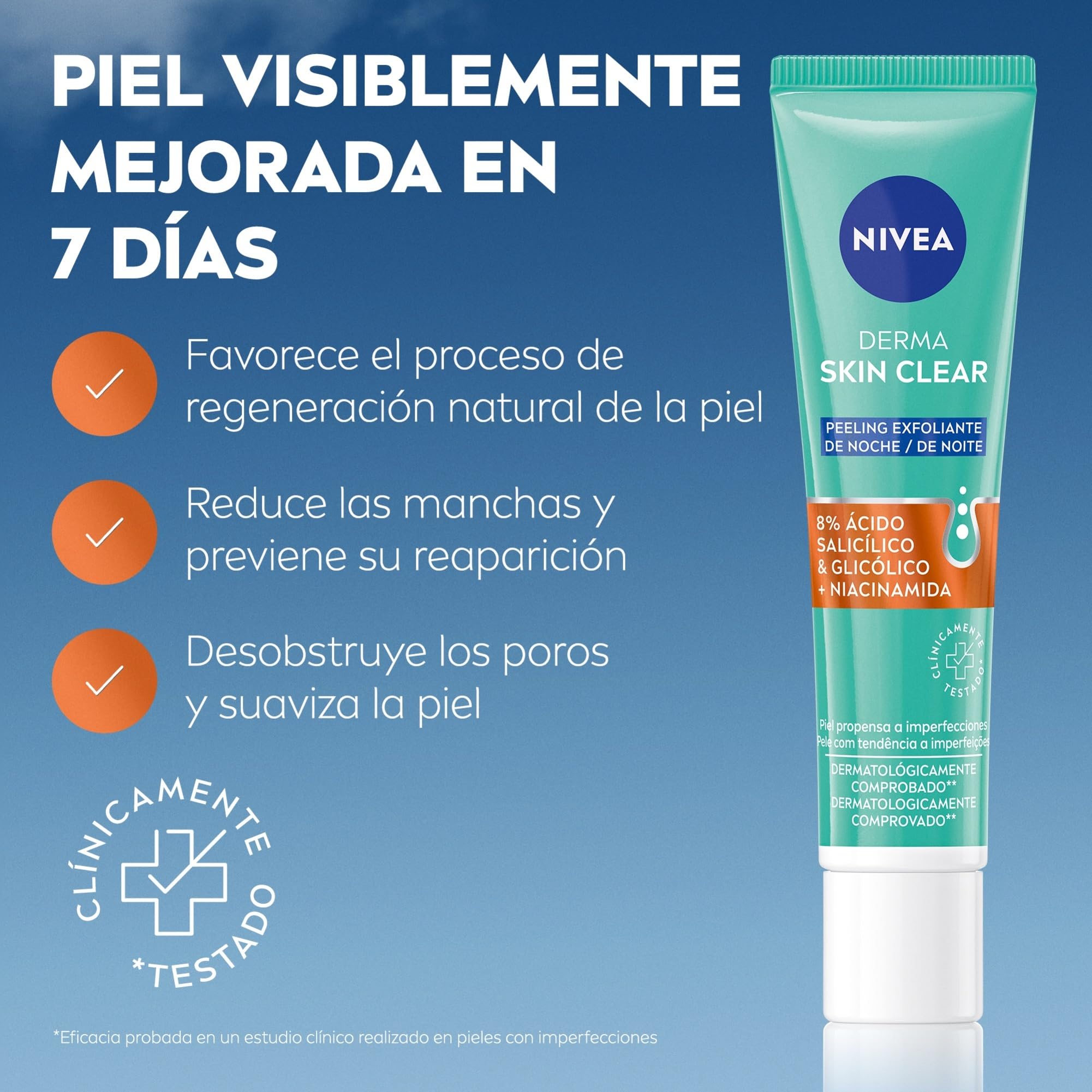 Nivea Derma Skin Clear Night Exfoliator - Acne Care | 40ml - Glamourous Grace