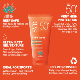 SVR Extreme Sun Secure Ultra Matt Gel Sunscreen SPF50+ for Sun Protection - Glamourous Grace