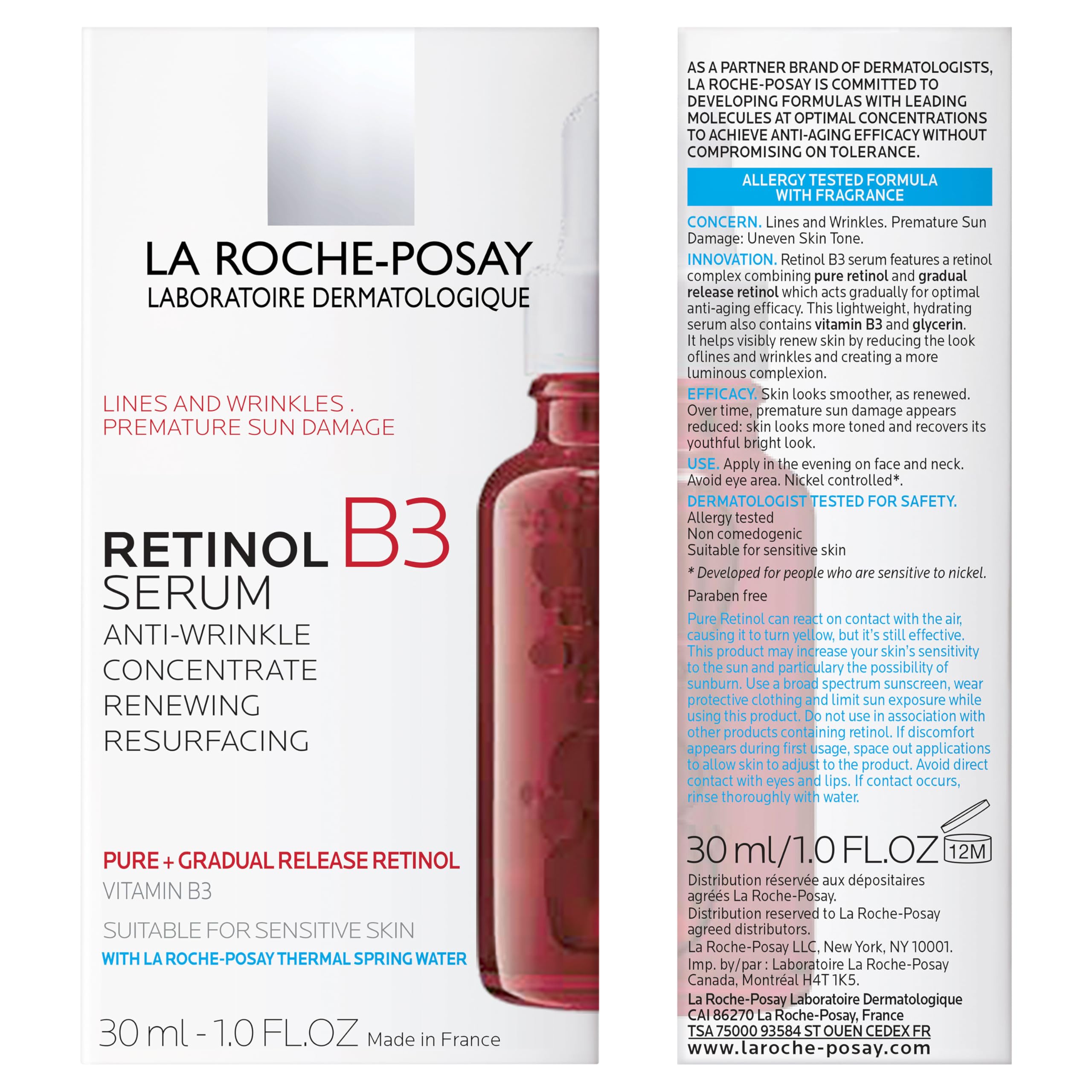 La Roche Posay Retinol B3 Anti-Aging and Anti-Wrinkle Serum 30ml - Glamourous Grace