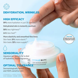 SVR Hyalu Biotic Regenerating Plumping Anti-aging Face Cream/Gel - Sensitive Skin Friendly, Hydrating, Vitamin C Enriched - Glamourous Grace