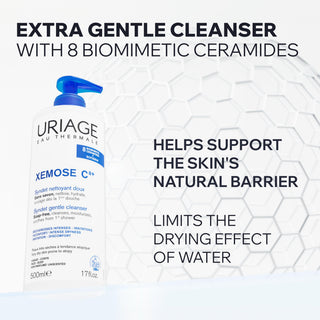 Uriage Xemose Gentle Cleansing Syndet 500ml - Soothing Cleansing Gel for Dry, Sensitive Skin - Fragrance-Free & Hypoallergenic - Glamourous Grace