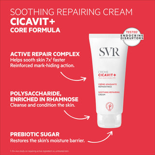 SVR Cicavit+ Creme 100ml - Soothing Moisturizing Cream for Irritated Skin, Non-Greasy, Suitable for Babies, Children, and Adults - Glamourous Grace