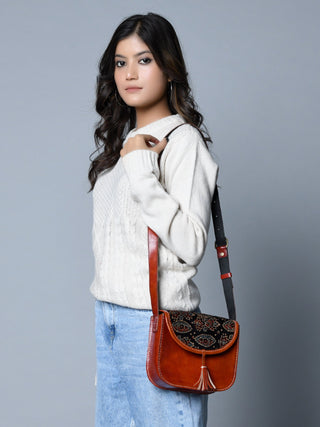 Astounding Ajrakh Ethnic Satchel - Glamourous Grace