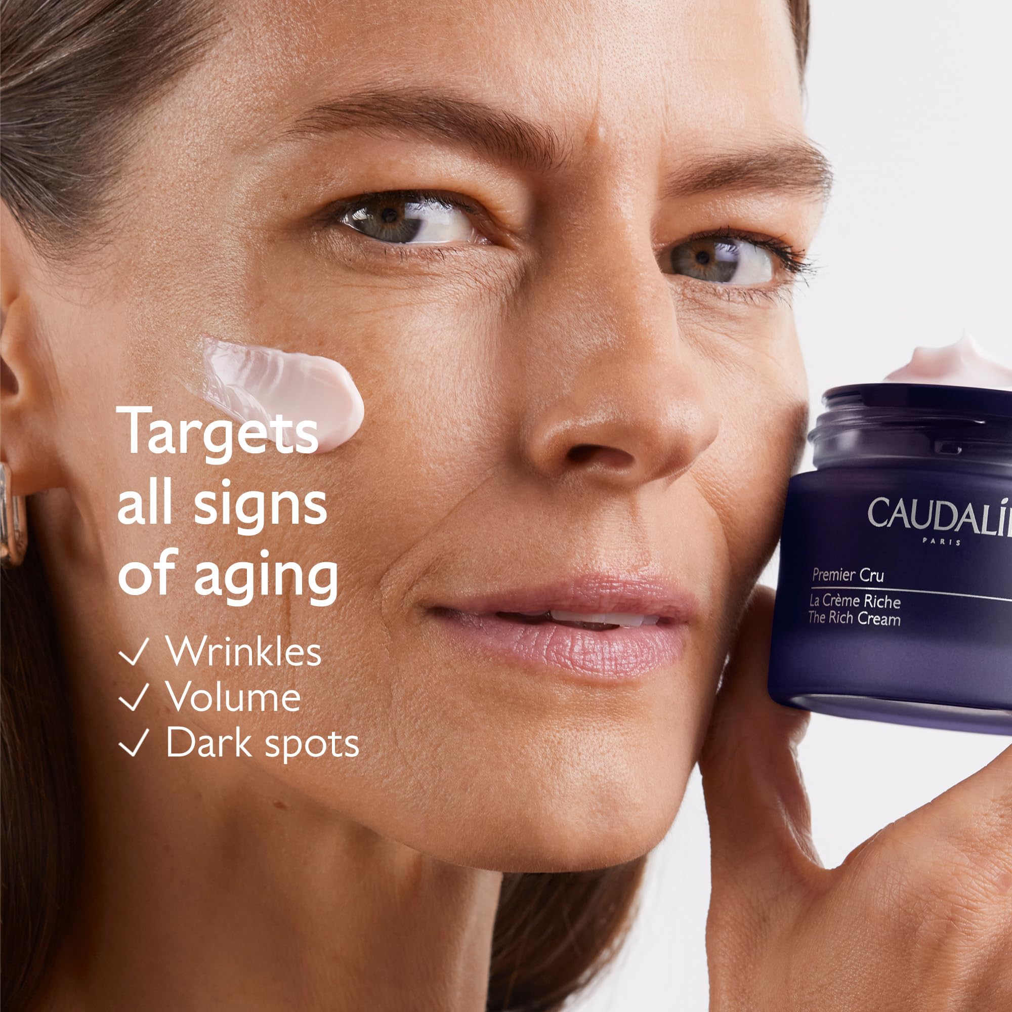 Caudalie Premier Cru The Rich Anti-Aging Cream for Dry Skin - Viniferine, Hyaluronic Acid, 1.69 fl oz - Glamourous Grace