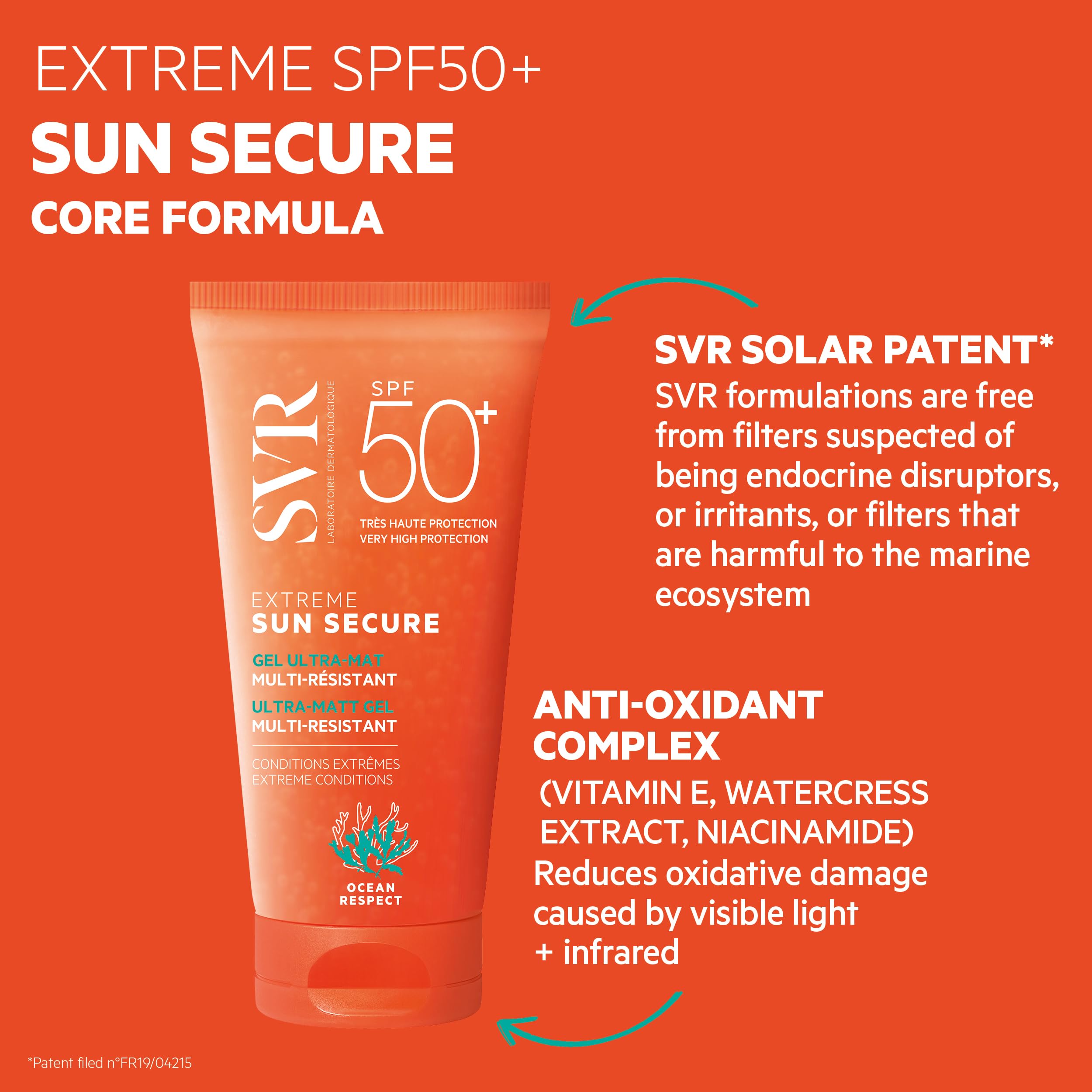 SVR Extreme Sun Secure Ultra Matt Gel Sunscreen SPF50+ for Sun Protection - Glamourous Grace