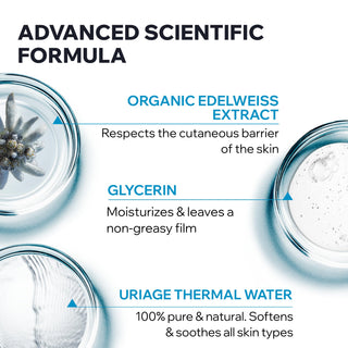 Uriage Gentle Facial Cleansing Foam & Makeup Remover - Suitable for Normal & Combination Skin Types - Glamourous Grace