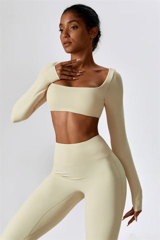 The Lily Belle Crop Top Flared Leggings 2-Piece Set