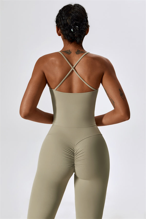 The Lily Belle Sports Bra Flared Leggings 2-Piece Set - Glamourous Grace