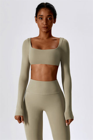 The Lily Belle Crop Top Flared Leggings 2-Piece Set