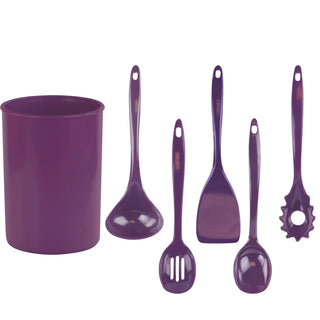6pc Utensil Set, Plum