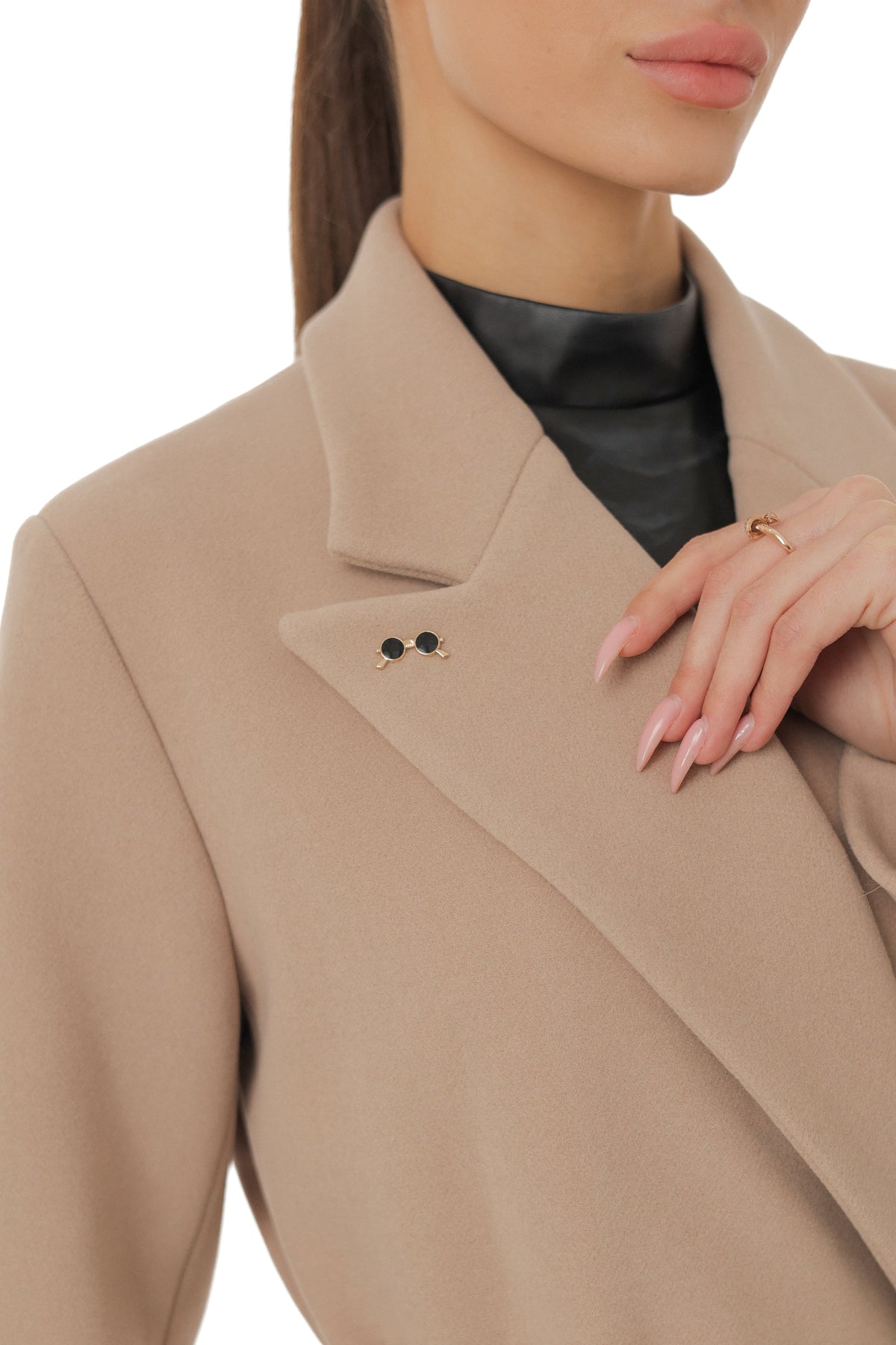 Arden Classic Wraparound Overcoat in Latte