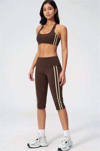 The Evoke Racerback Sports Bra Capri Leggings 2-Piece Set