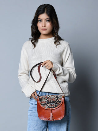Astounding Ajrakh Ethnic Satchel - Glamourous Grace