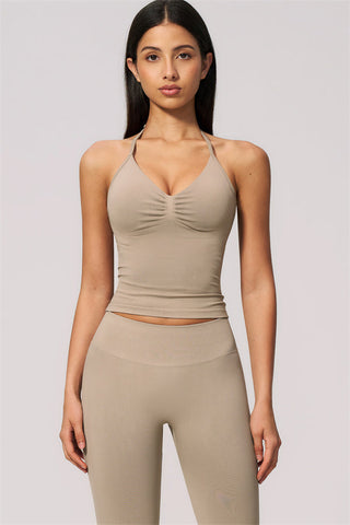 The Velvetine Tank Top Flared Leggings 2-Piece Set