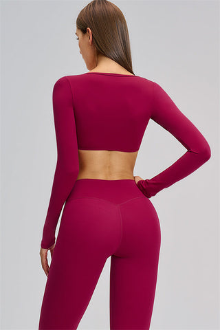 The Zestful Long Sleeve Crop Top