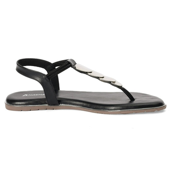 Bella - Black Thong Sandals