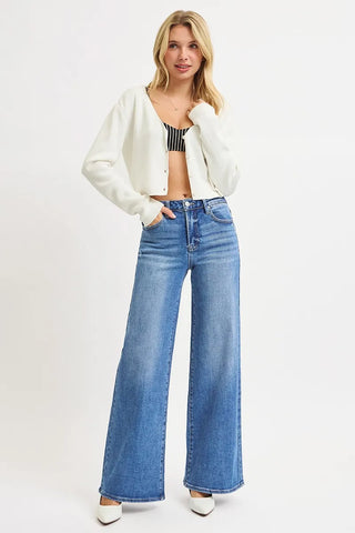 RISEN High Rise Wide Leg Jeans