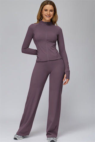 The FlexCore Pure Zip Jacket Flared Leggings 2-Piece Set