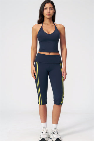 The Evoke Crop Top Capri Leggings 2-Piece Set