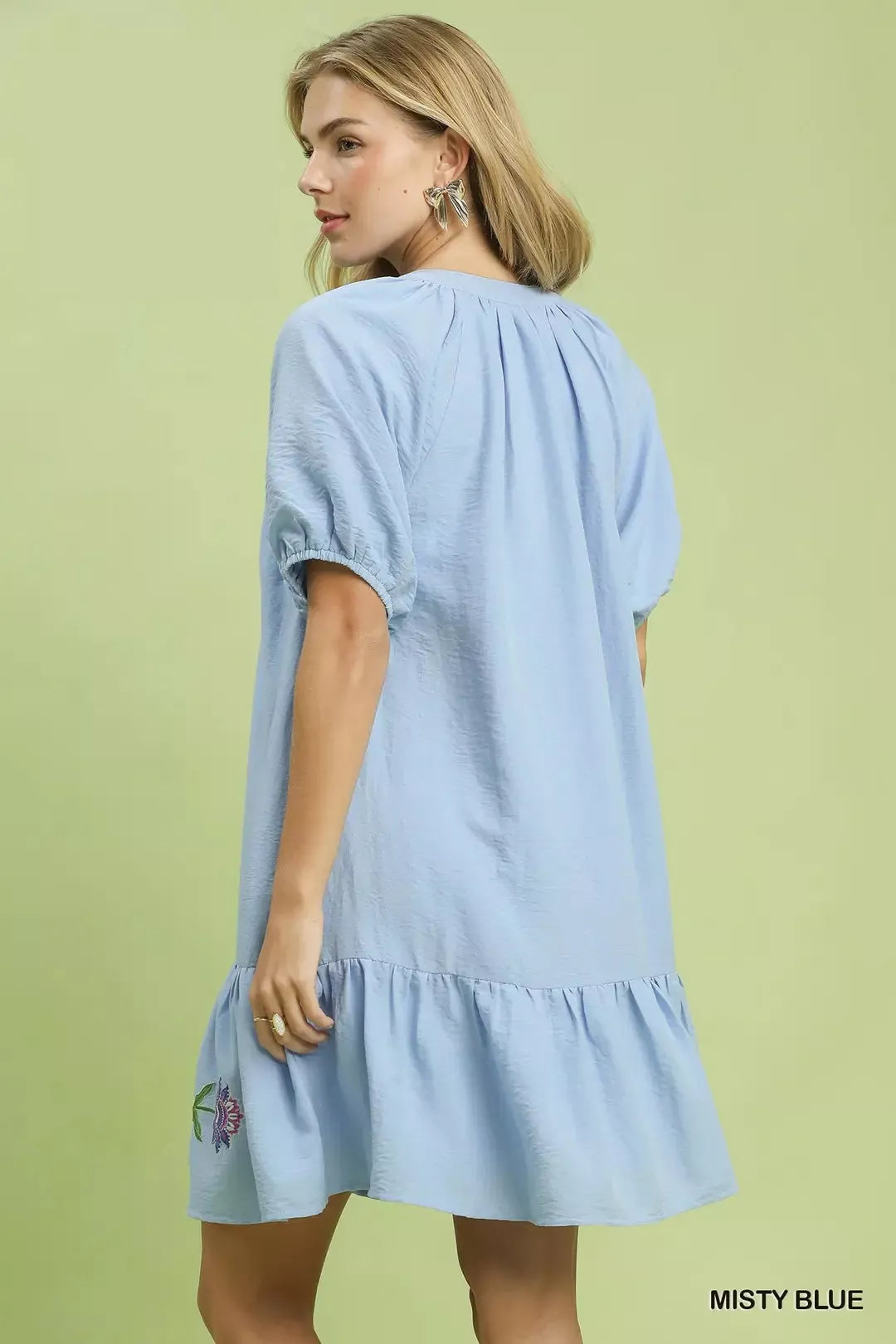 Umgee Embroidered Floral Babydoll Dress - Glamourous Grace