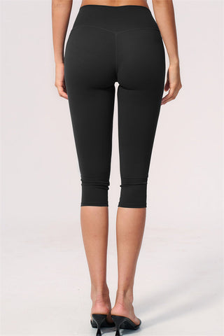 The Twirl Wide Strap Halter Crop Top Capri Leggings 2-Piece Set