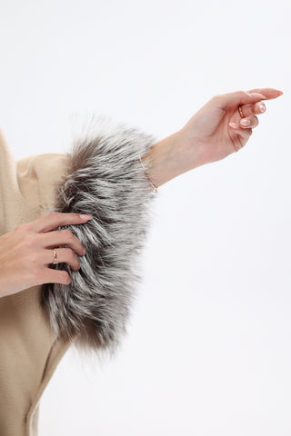 Saga®Furs Silver Fox Wool Cashmere Coat