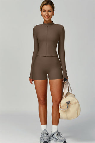 The Burst Jacket Sports Bra Shorts 3-Piece Set